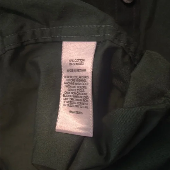 Express 1MX Green Fitted Dress Shirt Size Large SALE - Picture 4 of 5